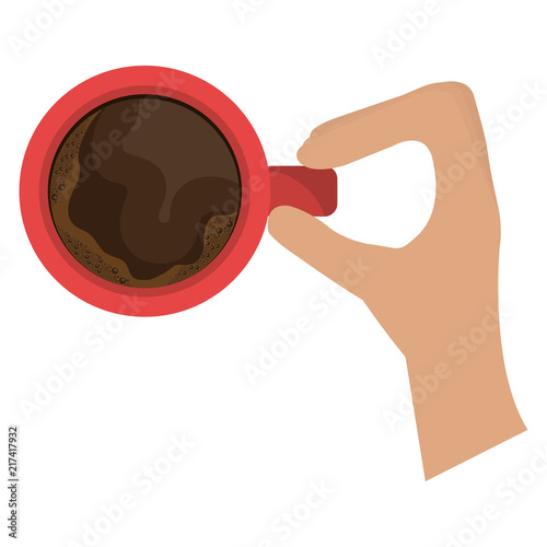 hand with coffee cup