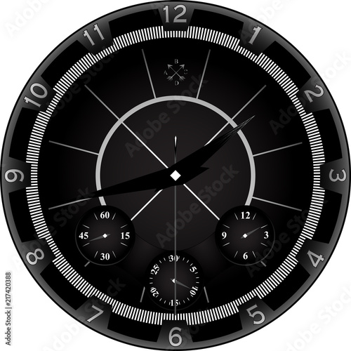black clock with aggressive design