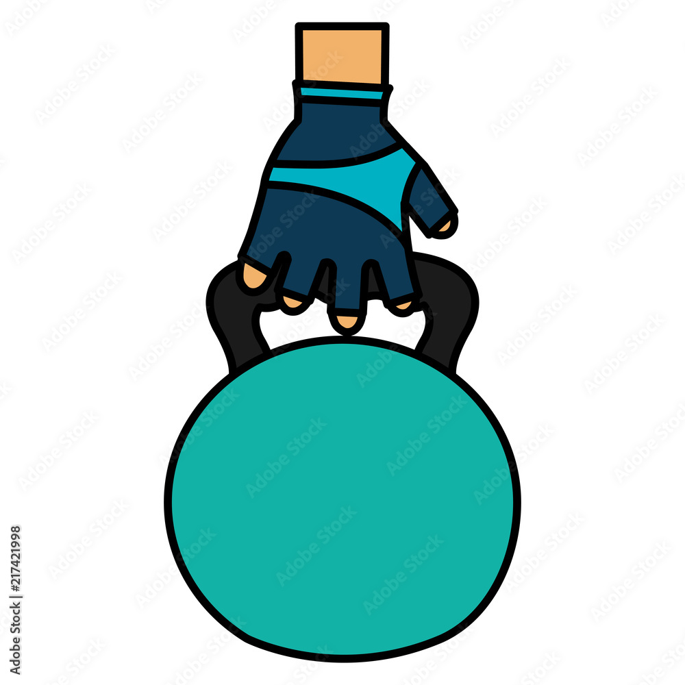 Obraz premium hand lifting dumbell gym accessory