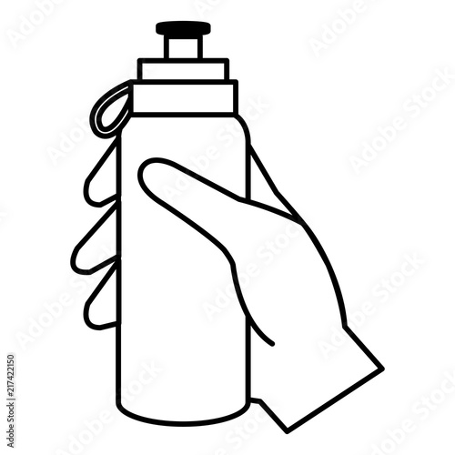 hand with bottle gym sport