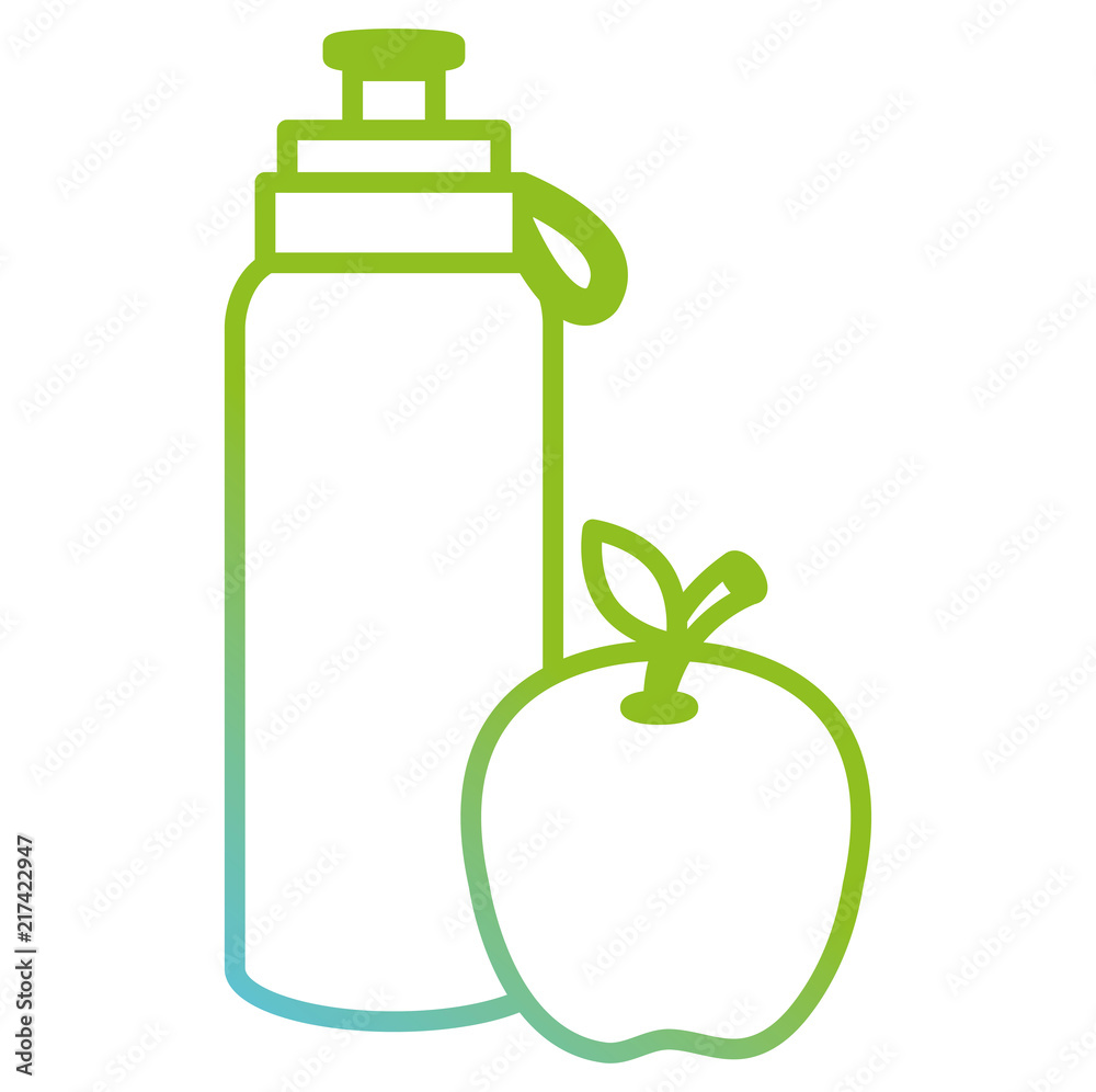 bottle gym with apple