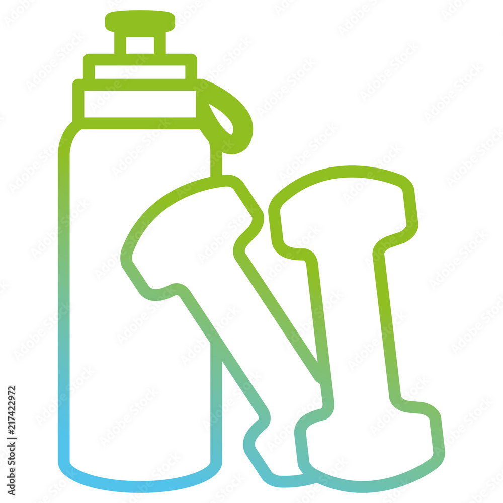 bottle gym with dumbbell