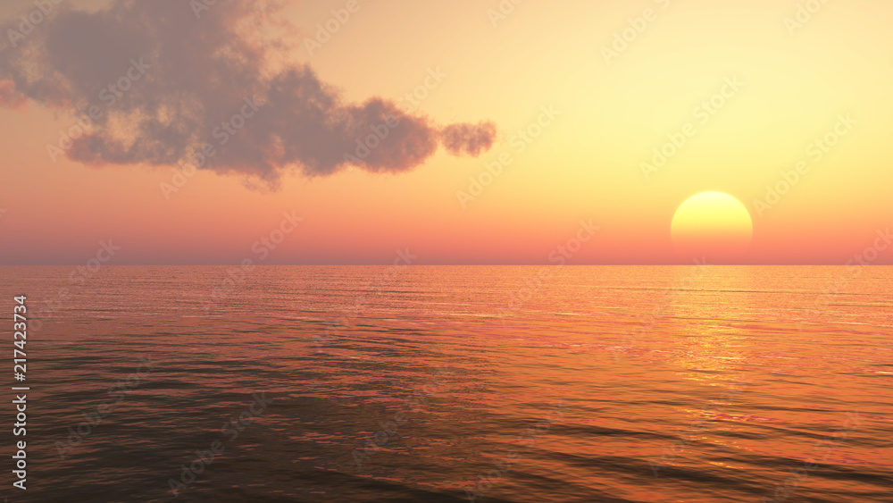 Beautiful sea and sky at sunset