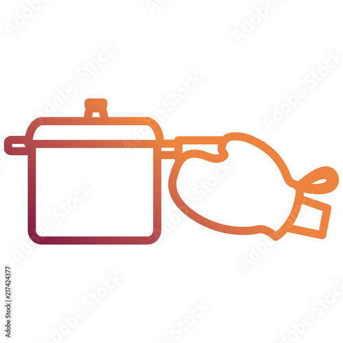 glove kitchen with pot