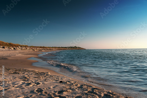 Wallpaper Mural The Beach of Lønstrup in sunset light with blue sky in North Jutland in Denmark Torontodigital.ca