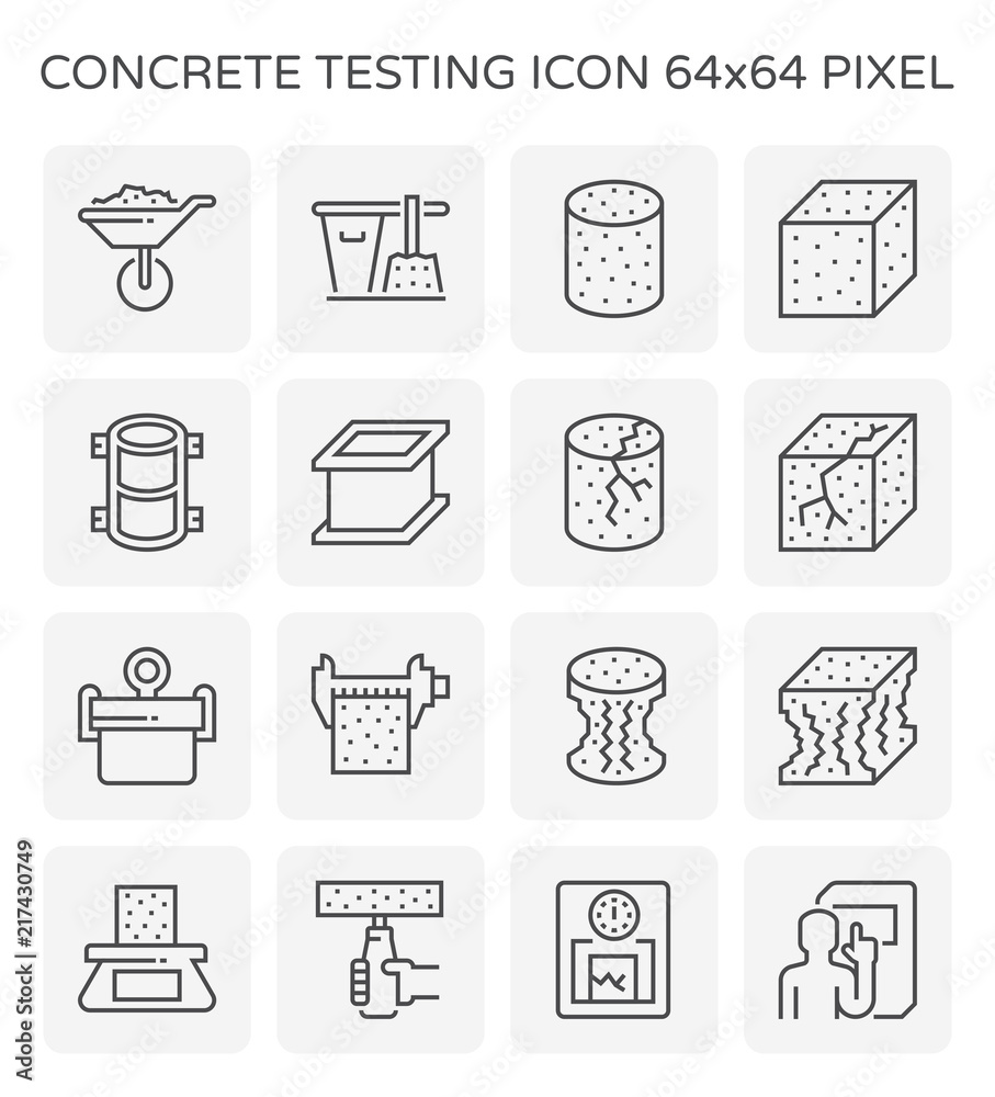 concrete testing icon concrete testing icon