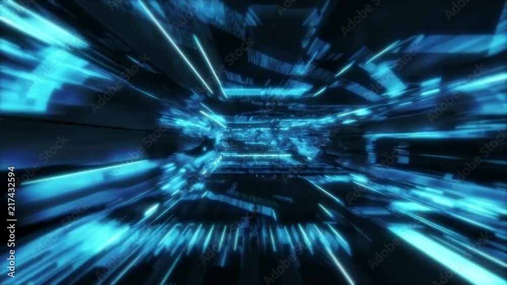 Neon Light SciFi Tunnel Fast Loop - Blue , Hyper fast speed with neon lights, turn, up, down, seamless loop animation, 1080p Neon Light SciFi Tunnel Fast Loop - Blue , Hyper fast speed with neon lights, turn, up, down, seamless loop animation, 1080p