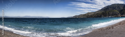 Panoramic view from the seafront of Loutraki