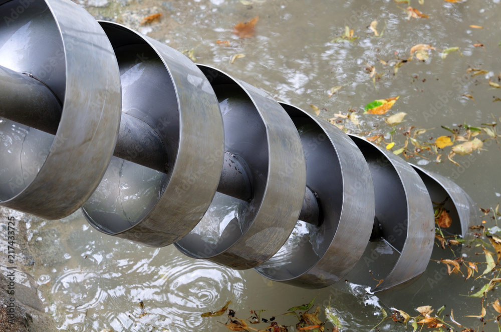 archimedean screw for transportation of water