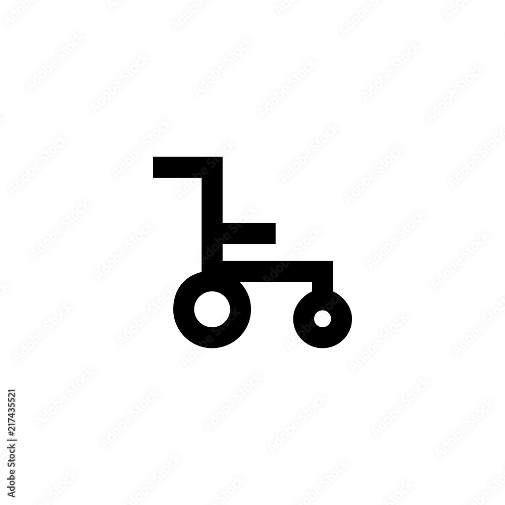 Wheelchair icon vector symbol sign