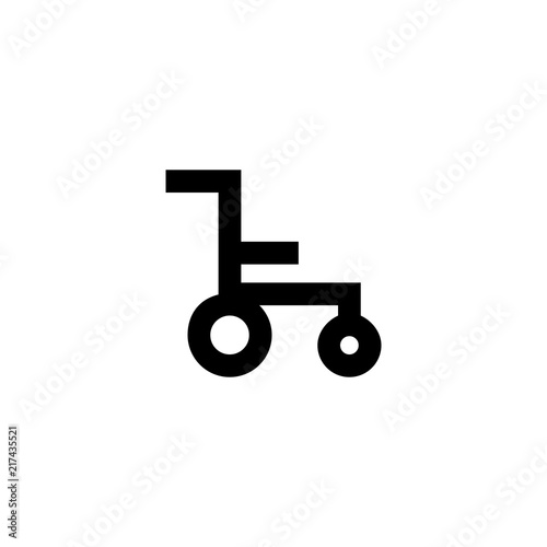 Wheelchair icon vector symbol sign