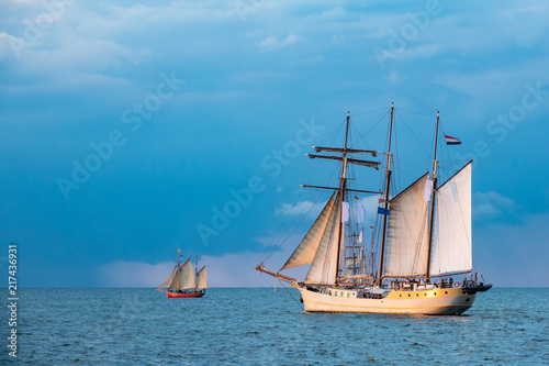 Segelschiffe auf der Hanse Sail in Rostock