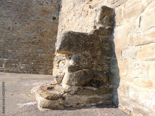 Details of the Etruscan Walls in Bettona, Italy. photo