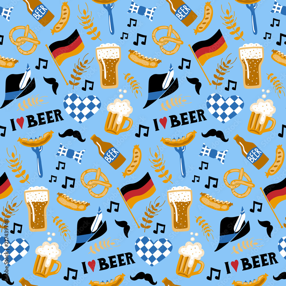 Hand Drawn Doodle Style Beer And Food Seamless Pattern Craft Beer Festival Vector Repeating Wallpaper Stock Vector Adobe Stock Hand Drawn Doodle Style Beer And Food Seamless Pattern Craft Beer Festival Vector Repeating Wallpaper Stock Vector Adobe Stock