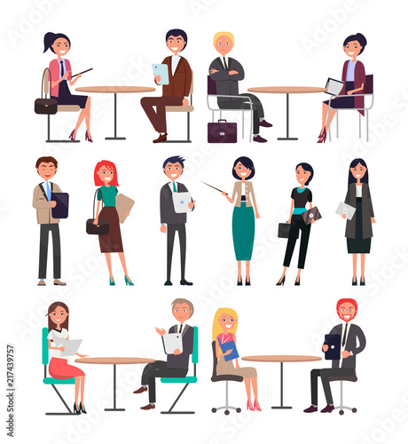 Seminar of Business Collection in Vector Illustration
