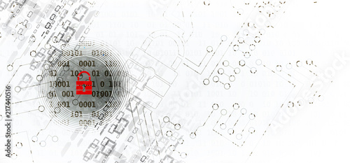 Cybersecurity and information or network protection. Future technology web services for business and internet project