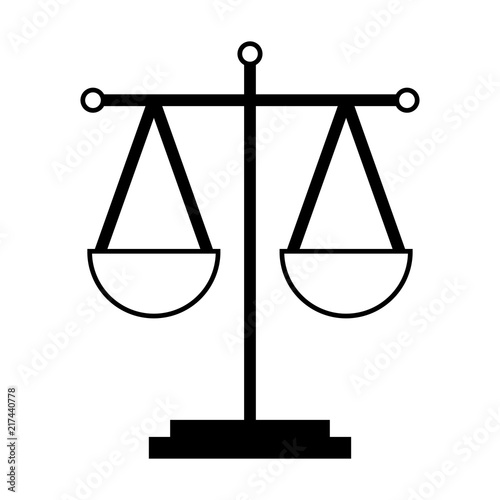 balance scale isolated icon