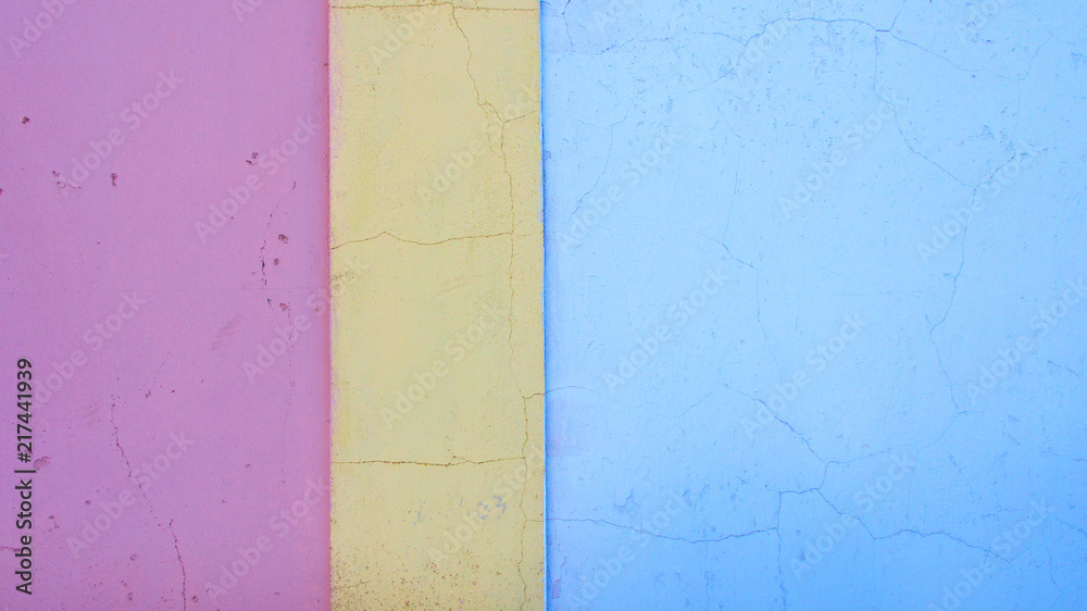 Fototapeta premium Colorful wall for backgrounds with copy space