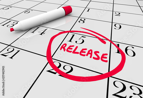 Release New Product Launch Available Calendar Day 3d Illustration photo