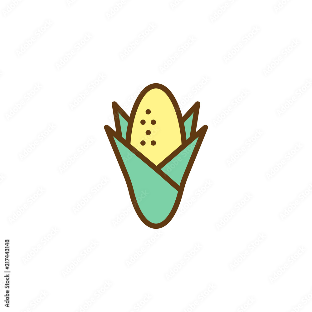 Corn cobs filled outline icon, line vector sign, linear colorful pictogram isolated on white. Maize symbol, logo illustration. Pixel perfect vector graphics Corn cobs filled outline icon, line vector sign, linear colorful pictogram isolated on white. Maize symbol, logo illustration. Pixel perfect vector graphics