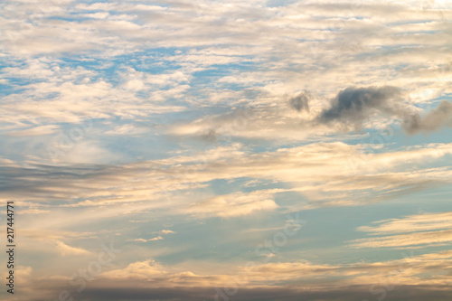 Blue sky background with white cloud. © winlyrung