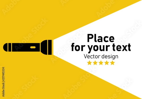 Vector flat flashlight.