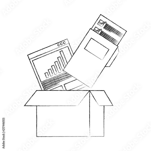 cardboard box folder file report documetns
