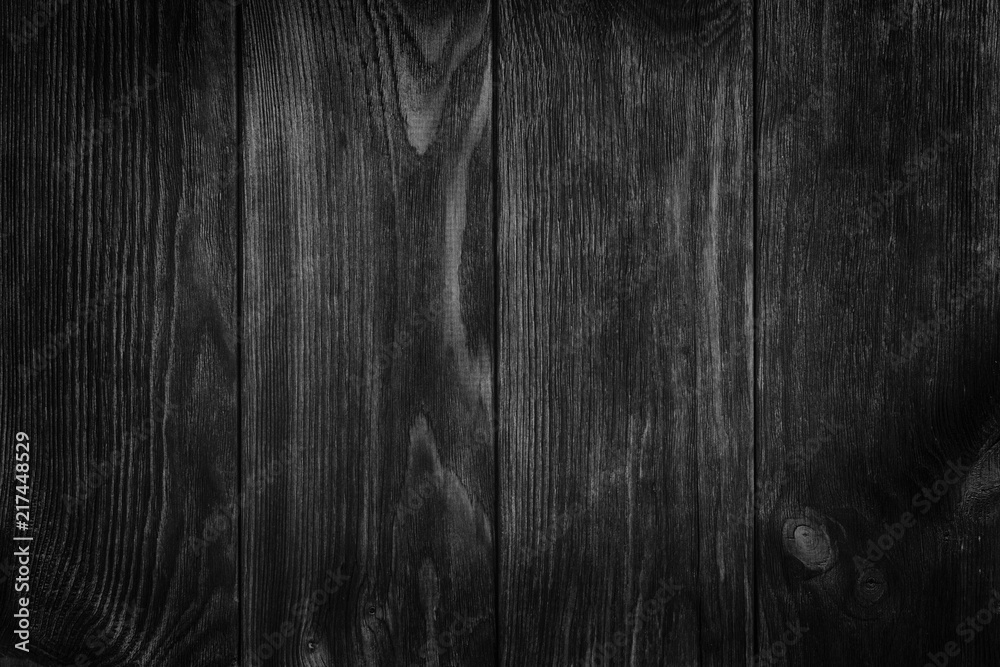 Fototapeta premium texture of black wood use as natural background, gloomy wooden table