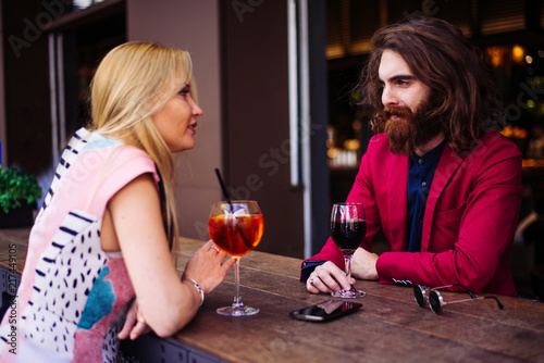 Couple in a bar