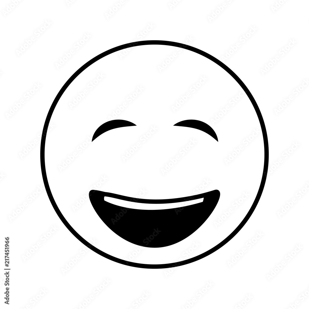 smiley big emoticon eyes closed happy black and white smiley big emoticon eyes closed happy black and white