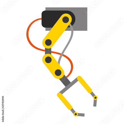 robotic hand machine icon
