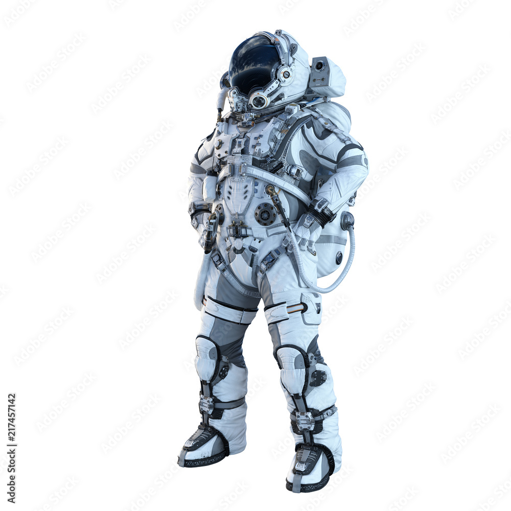 Astronaut on white. Mixed media Astronaut on white. Mixed media