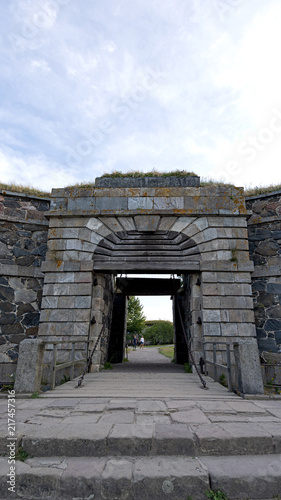King's Gate in Suomenlinna, Castle of Finland in English, an island fortress in the Gulf of Finland, protecting the capital city of Helsinki. Suomenlinna is an UNESCO World Heritage Site. photo