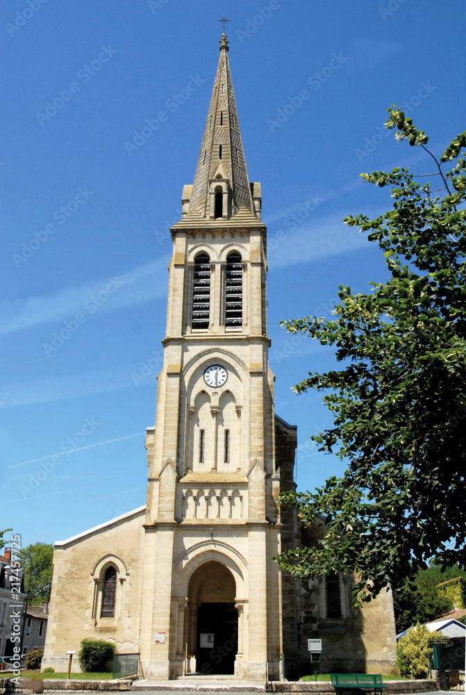 Ville d'Eymet, église Notre-Dame de l'Assomption, département de la Dordogne, Périgord, France