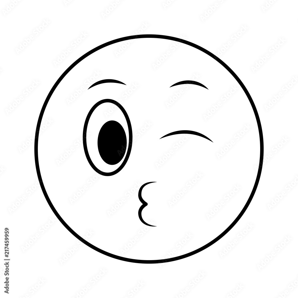 Fototapeta premium emoji kawaii character icon