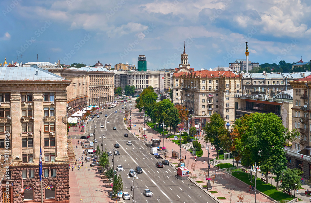 View of Khreshchatyk Avenue