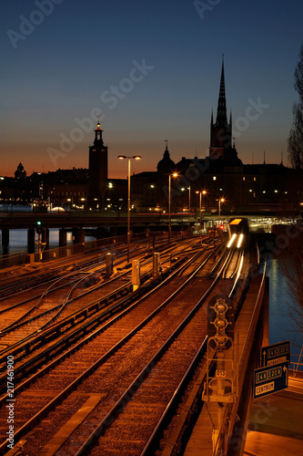 Railway bridge in Stockholm. Sweden