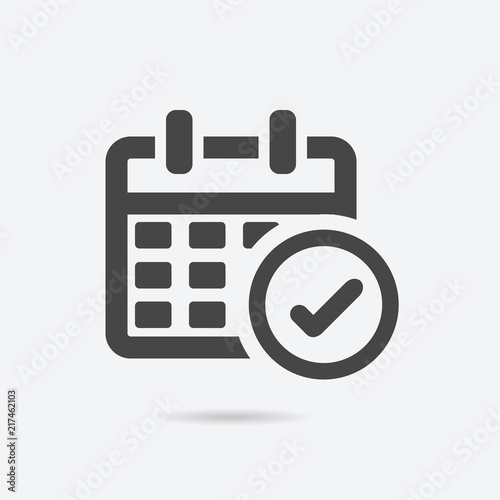Event schedule icon flat style isolated on background. Event schedule sign symbol for web site and app design.