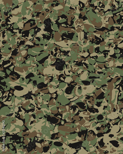 Camouflage pattern background seamless vector illustration. Military fashionable abstract geometric texture.