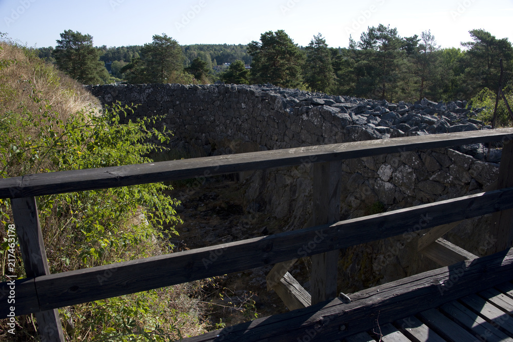 The redut of Vaxholm fortress at Rindö close to Stockholm