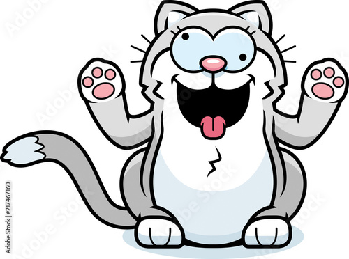 Cartoon Little Cat Crazy
