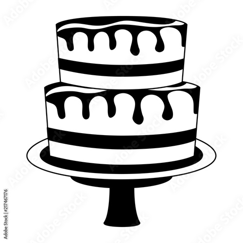 sweet cake isolated icon vector illustration design
