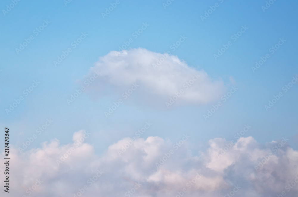 image of clouds in the blue sky.