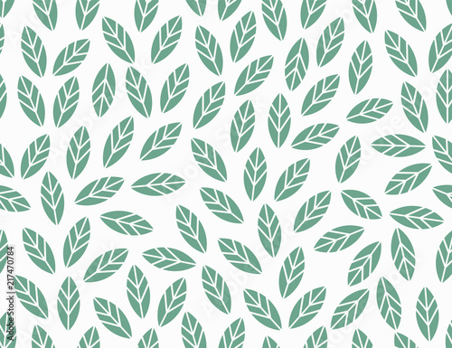 Leaves Pattern. Endless Background. Seamless