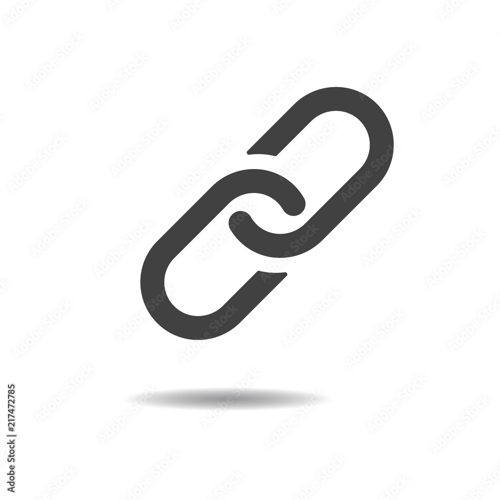 Link Icon - simple flat design isolated on white background, vector Link Icon - simple flat design isolated on white background, vector