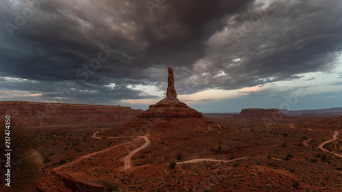 Valleys of the Gods Sunset with  Clouds photo