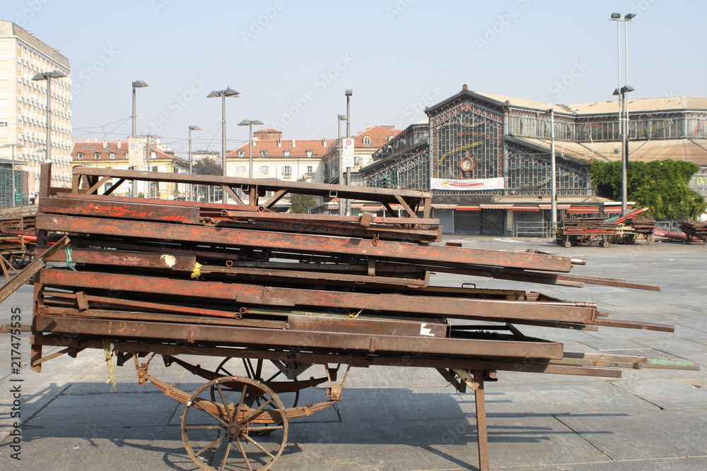 Italy, Torino, square of the ancient open market