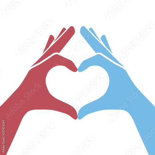 Hands formating heart symbol