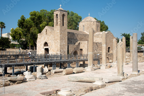 Orthodox Christian Church of Ayia Kyriaki at Paphos town in Cyprus photo