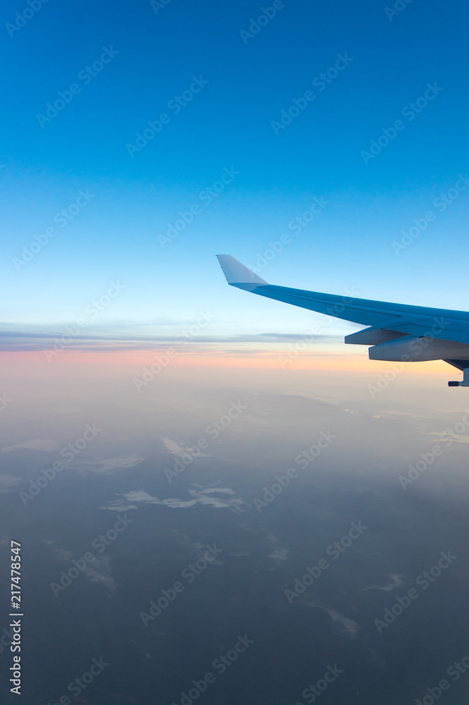 View from the airplane window View from the airplane window